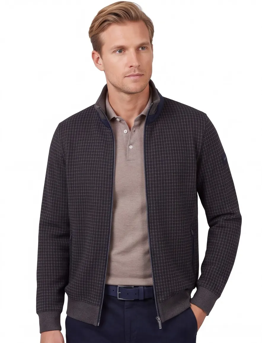 Bugatti vest bruin met rits