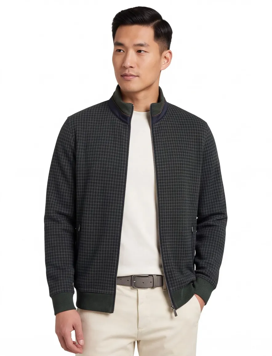 Bugatti vest groen met rits