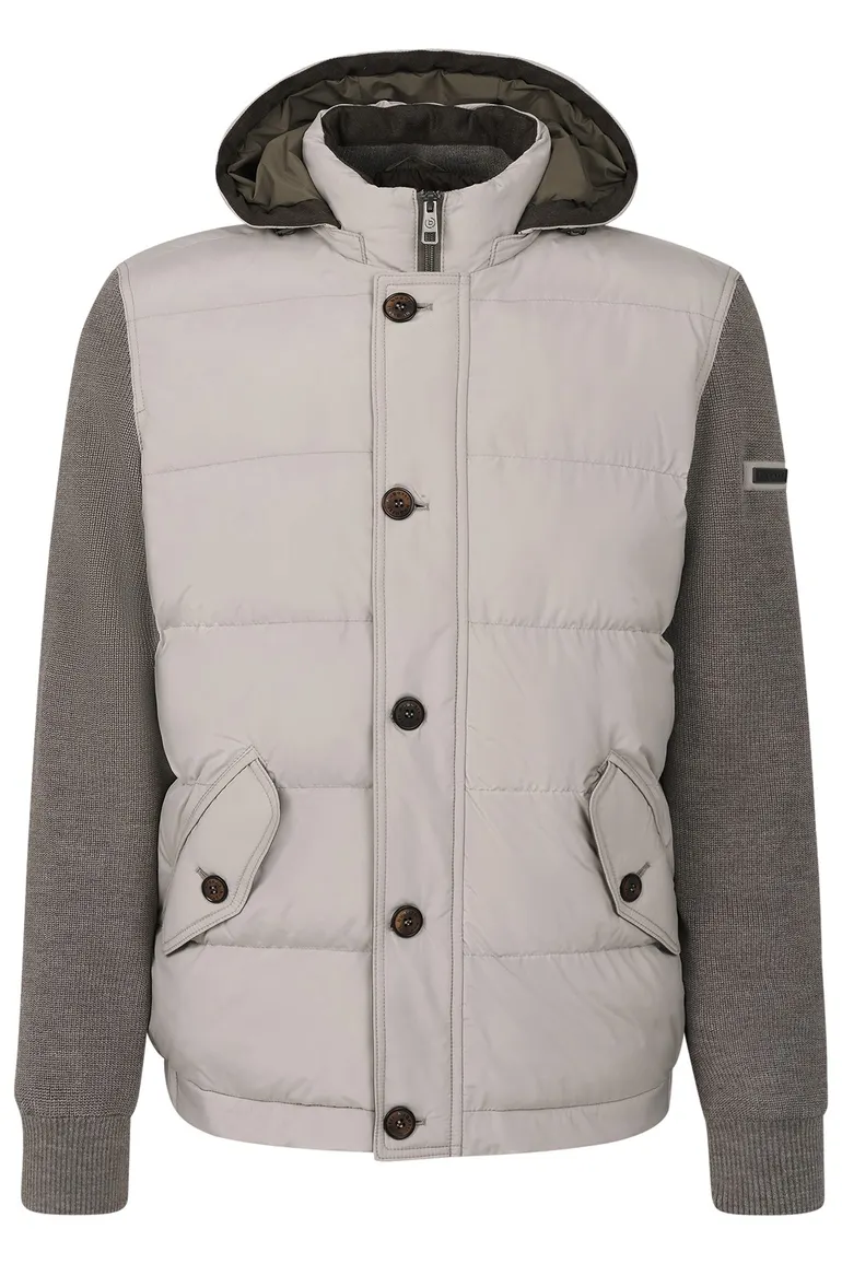 Bugatti tussenjas beige met knoop + rits