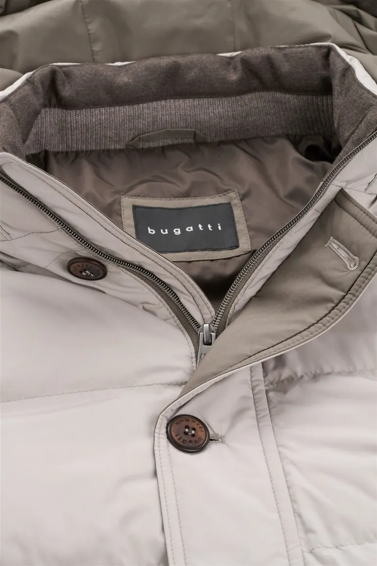 Bugatti tussenjas beige met knoop + rits