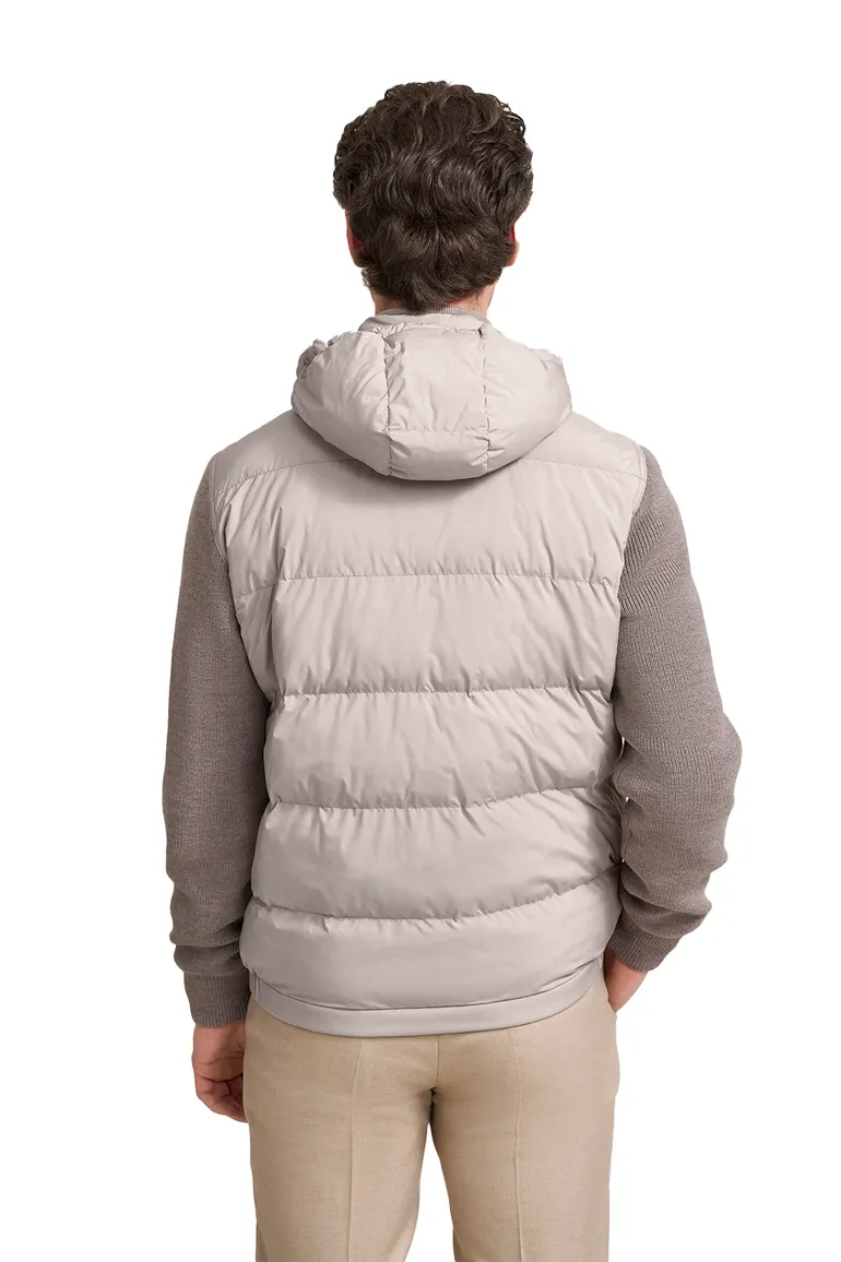 Bugatti tussenjas beige met knoop + rits