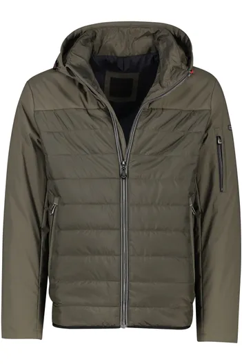 Bugatti Bugatti winterjas groen Flexcity effen rits normale fit