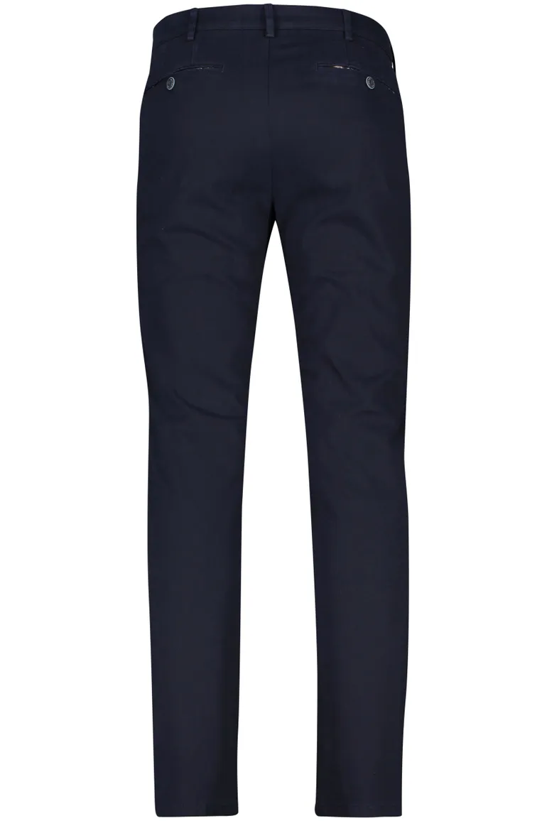 Meyer Bonn pantalon katoen effen donkerblauw normale fit