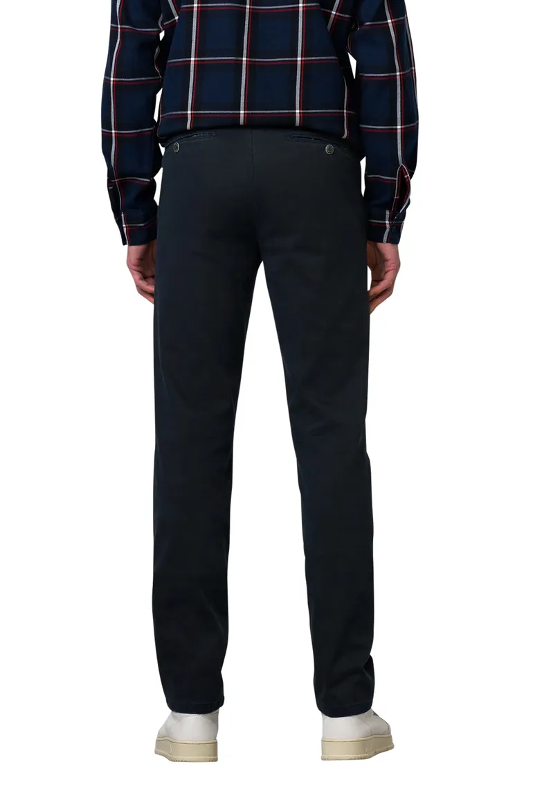 Meyer Bonn pantalon katoen effen donkerblauw normale fit