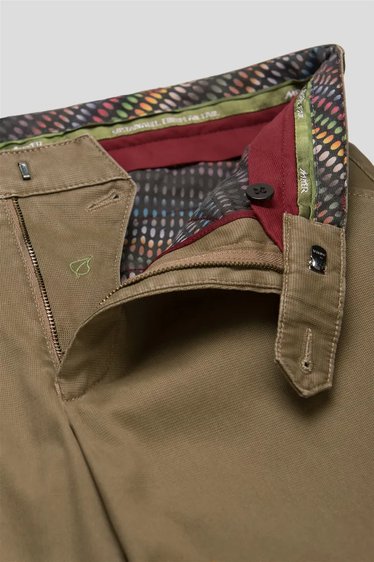 Meyer katoenen broek Chicago effen beige