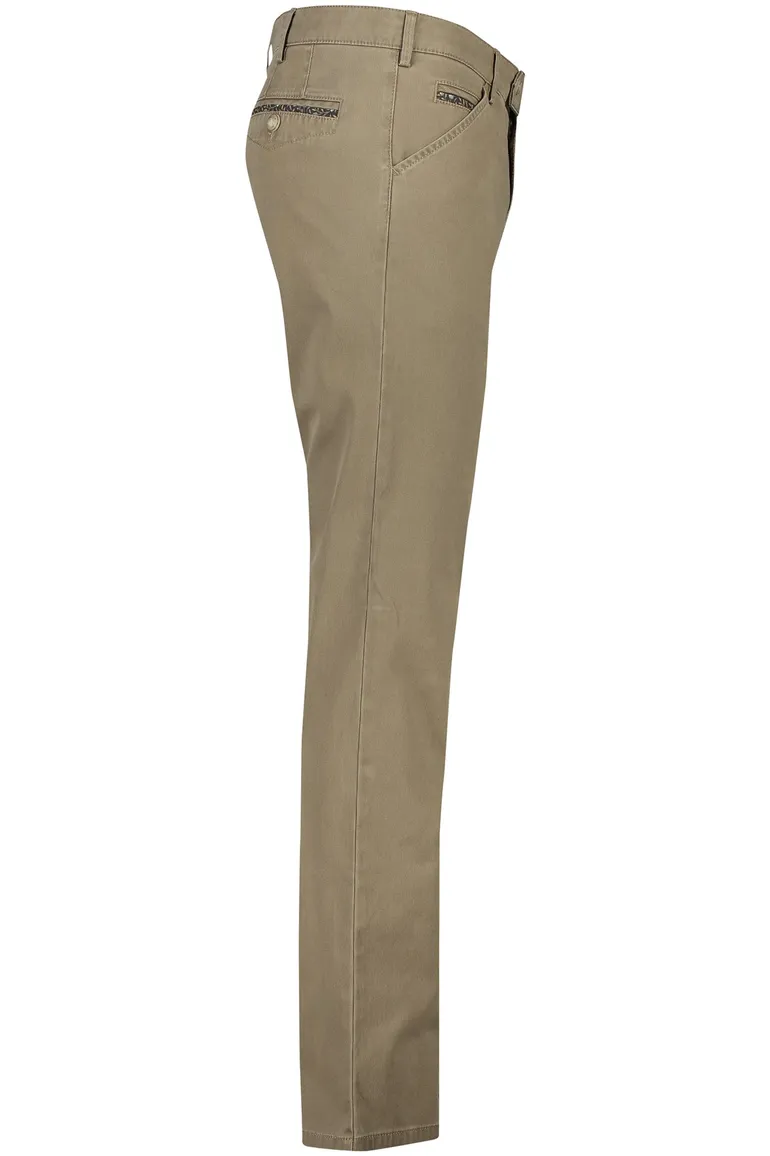 Meyer katoenen broek Chicago effen beige