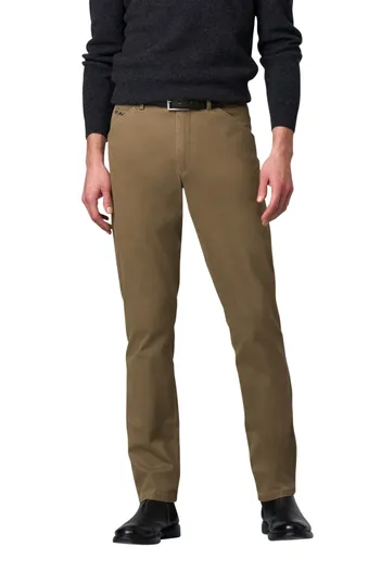 Meyer Meyer katoenen broek Chicago Perfect Fit effen beige