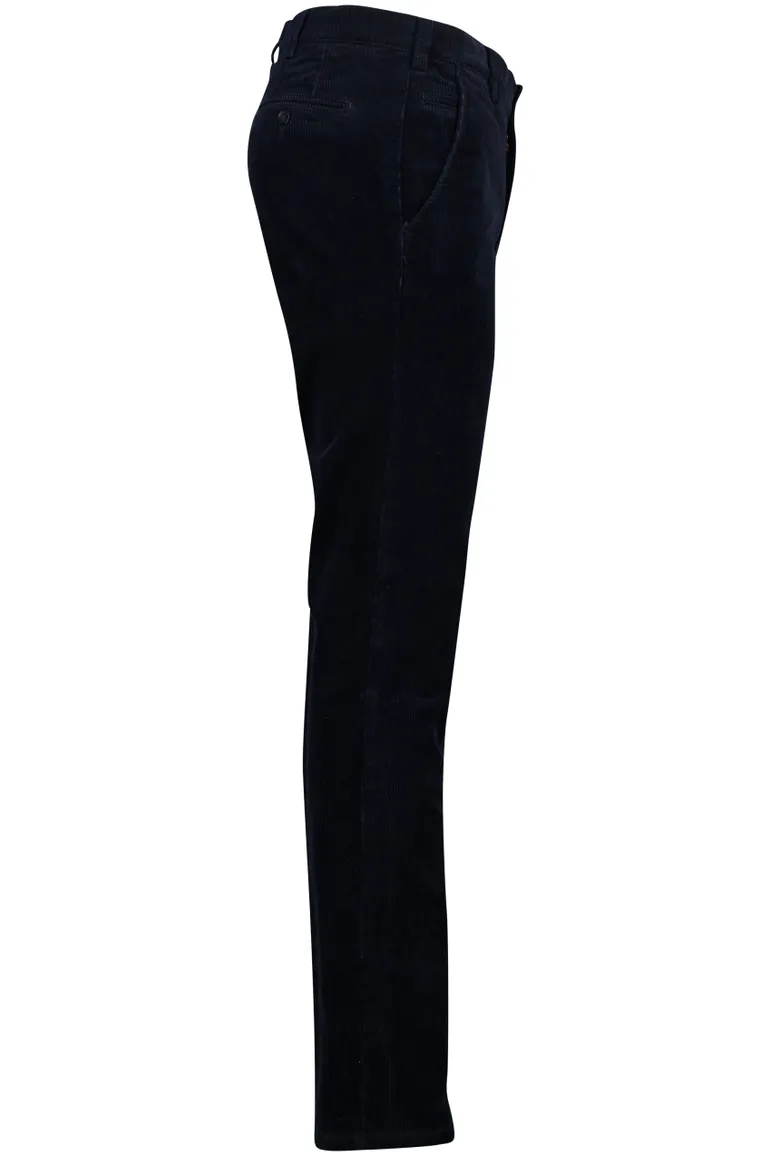 Meyer broek donkerblauw corduroy normale fit