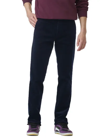 Meyer Meyer broek donkerblauw corduroy normale fit