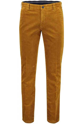 Meyer Meyer rib broek Bonn effen camel katoen normale fit