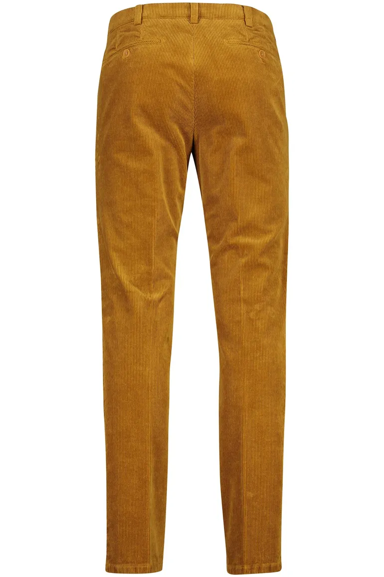 Meyer rib broek Bonn effen camel katoen normale fit