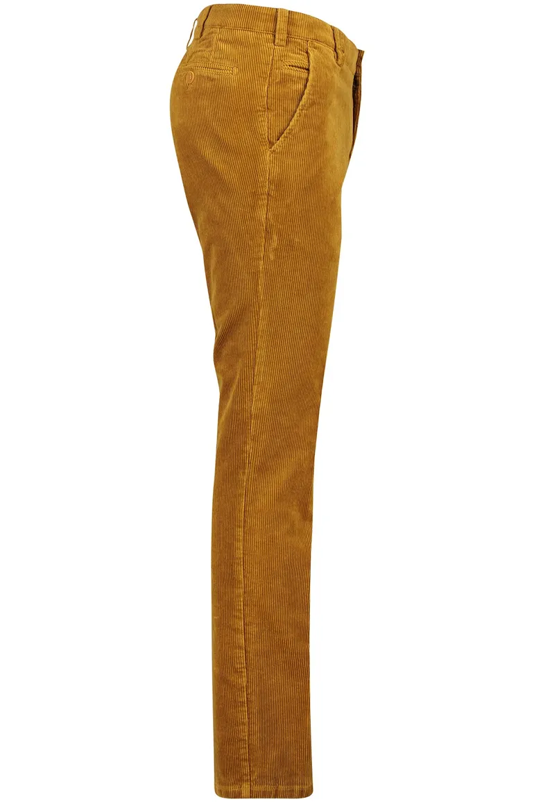 Meyer rib broek Bonn effen camel katoen normale fit