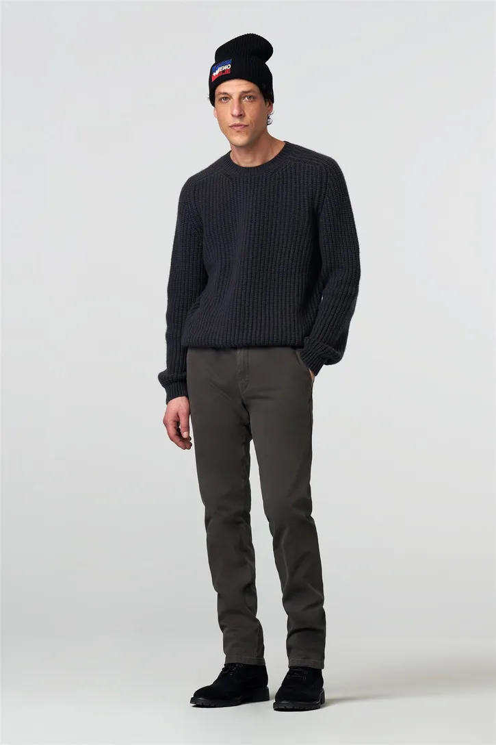 katoenen Meyer broek grijs effen Bonn normale fit
