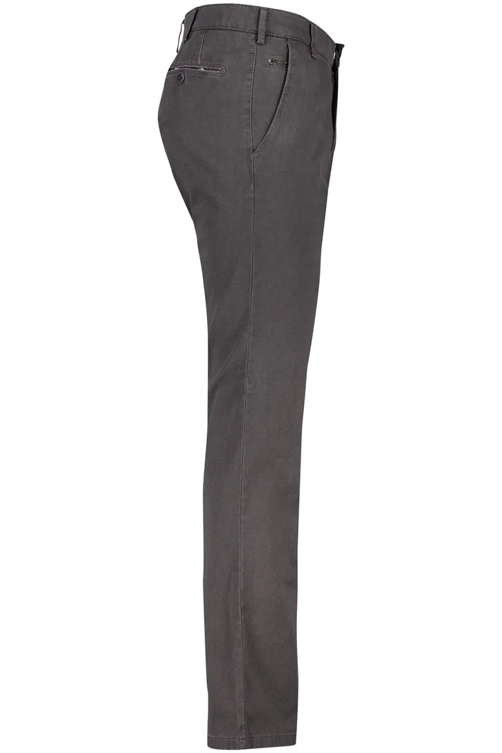 katoenen Meyer broek grijs effen Bonn normale fit