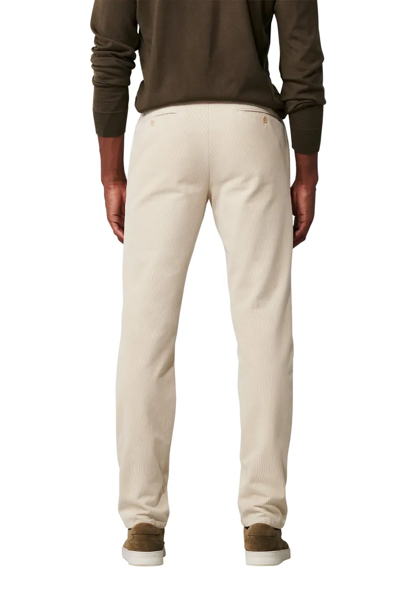 Meyer corduroy broek Bonn beige effen katoen normale fit