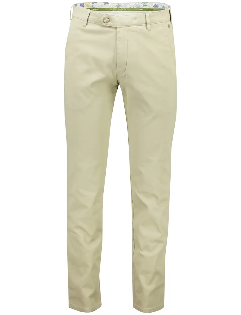 Meyer Pantalon chino beige katoen