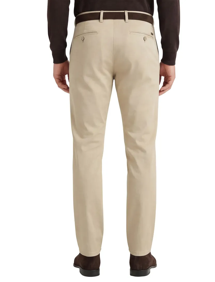 Meyer Pantalon chino beige katoen
