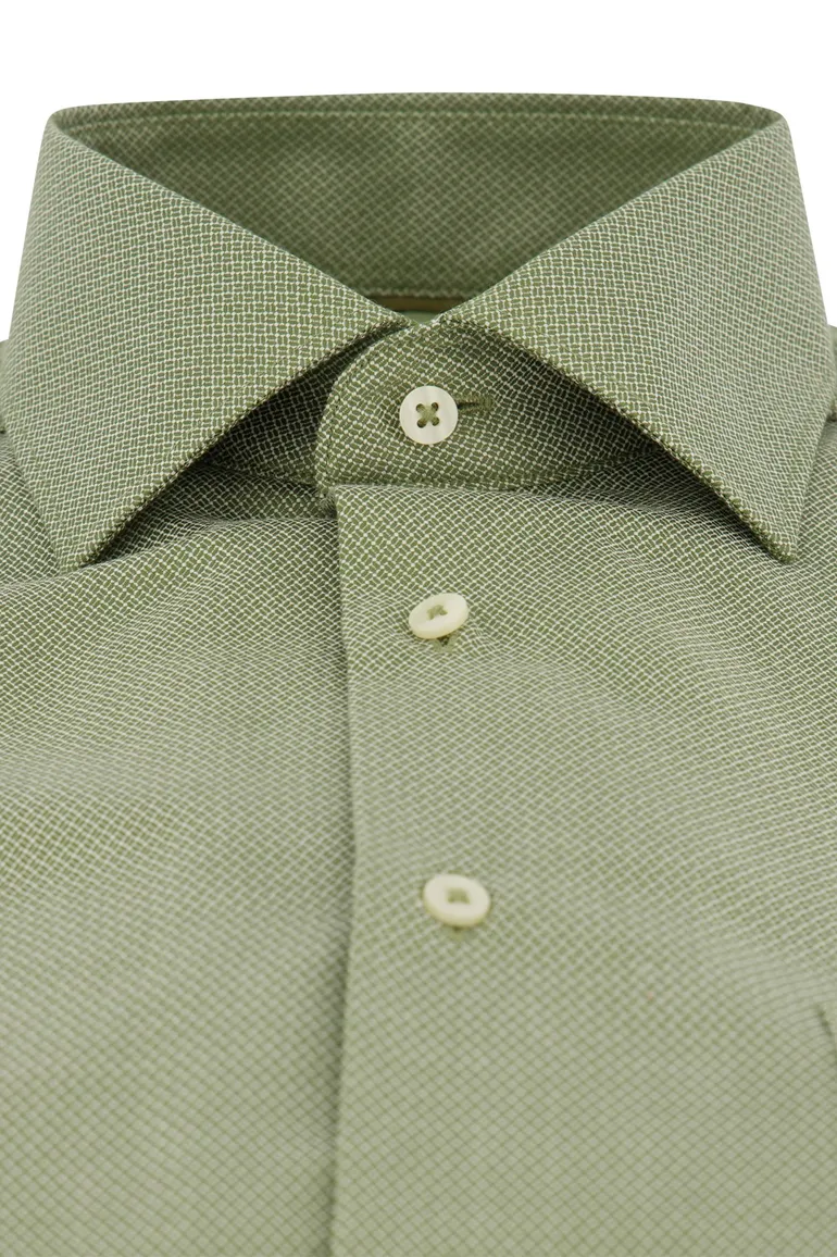 Eterna overhemd Comfort Fit wijde fit effen groen strijkvrij