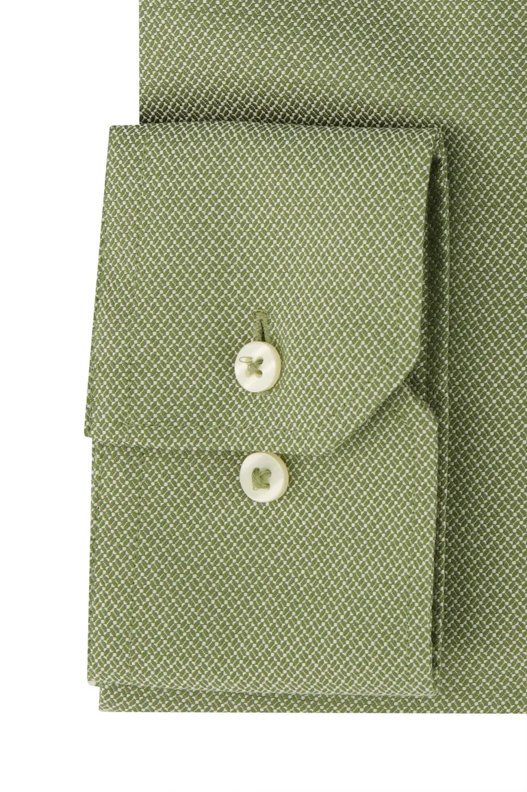 Eterna overhemd Comfort Fit wijde fit effen groen strijkvrij