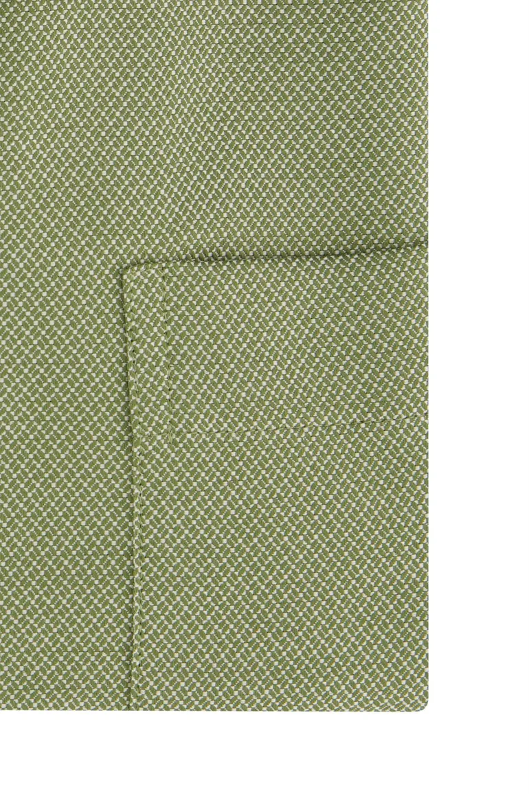 Eterna overhemd Comfort Fit wijde fit effen groen strijkvrij