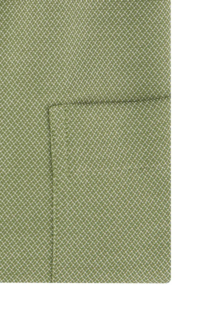 katoenen Eterna overhemd Comfort Fit groen wijde fit