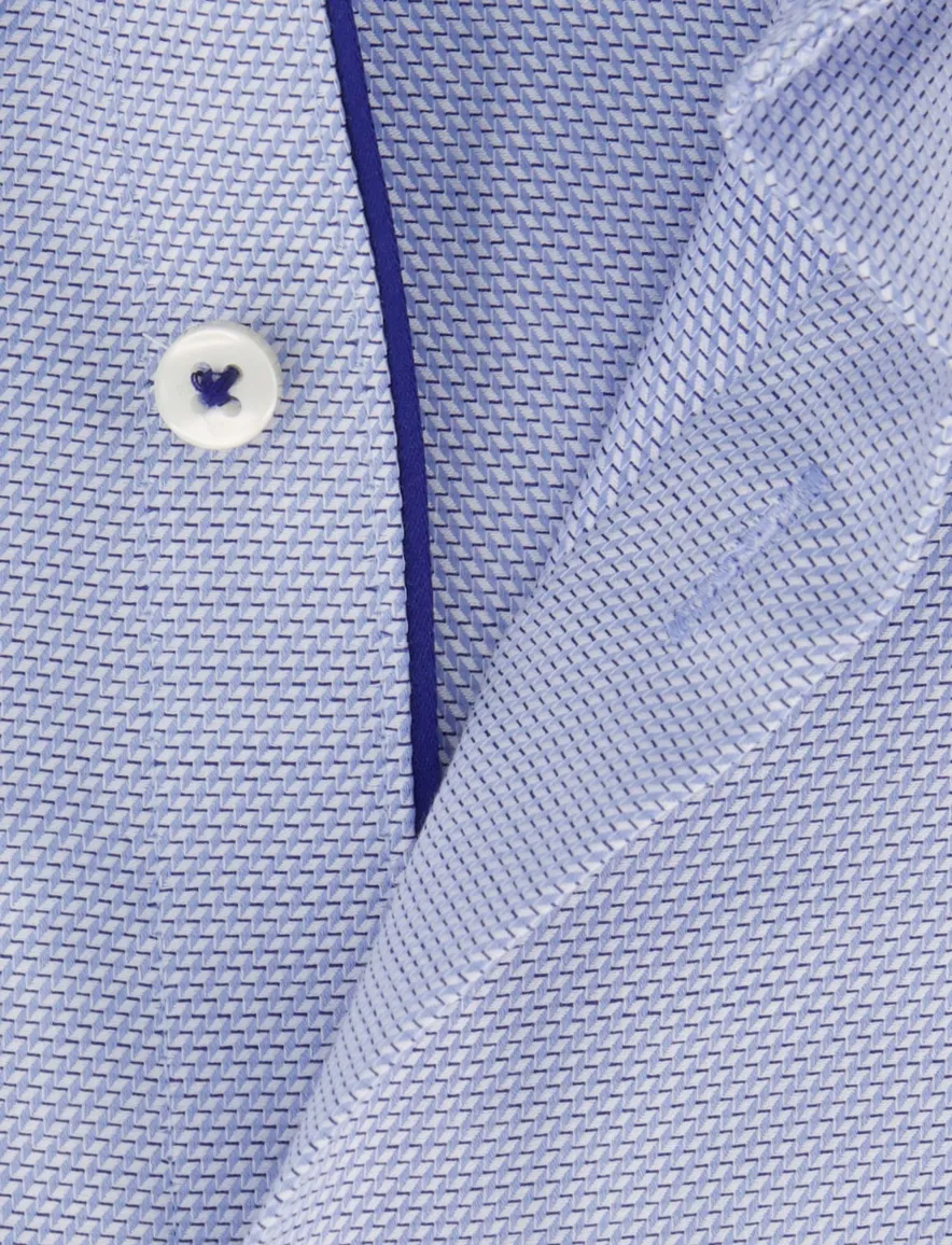 Eterna overhemd Comfort Fit lichtblauw patroon
