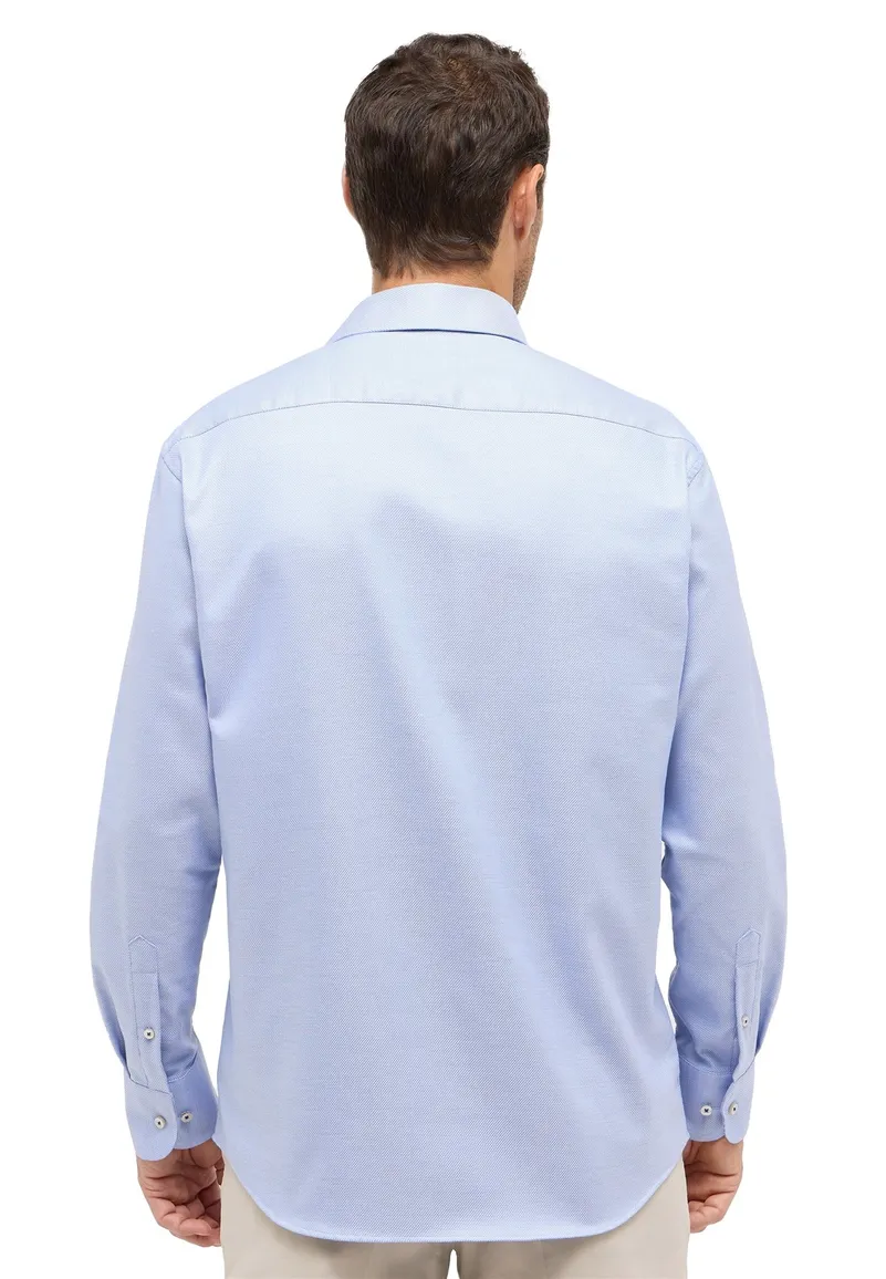 Eterna overhemd Comfort Fit lichtblauw patroon