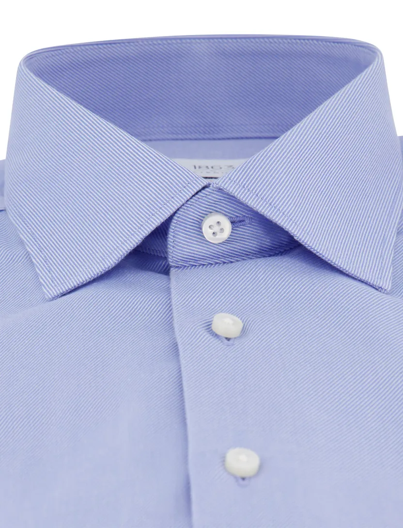 overhemd Eterna Modern Fit blauw katoen