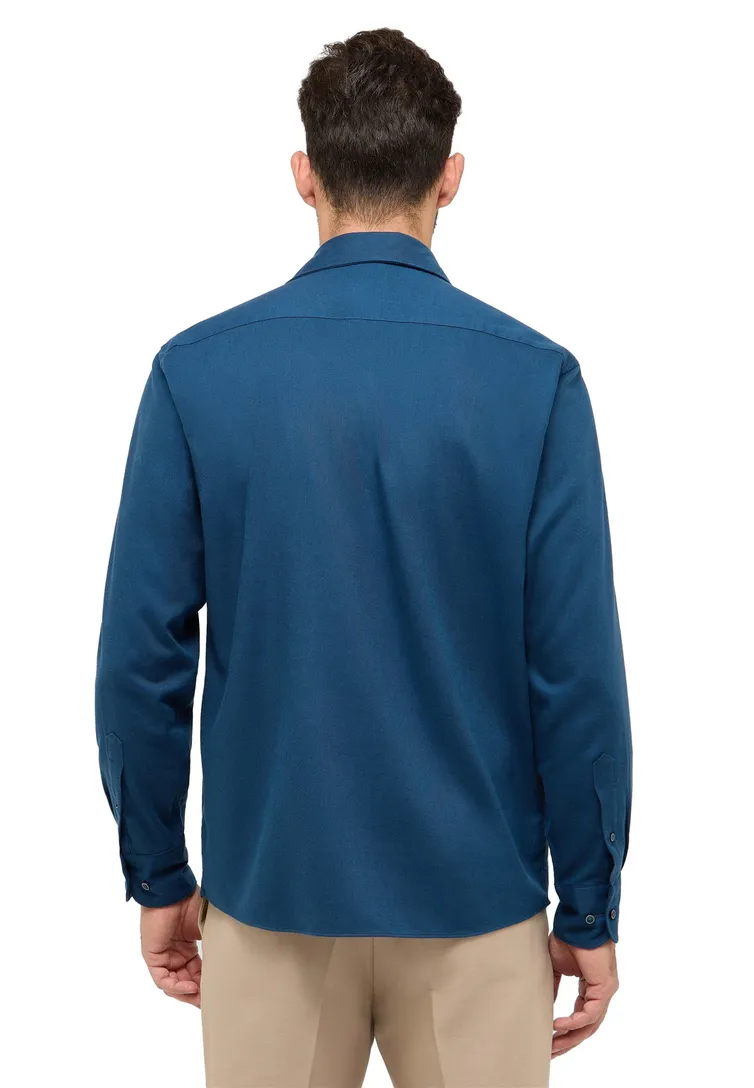 Eterna overhemd blauw effen comfort fit