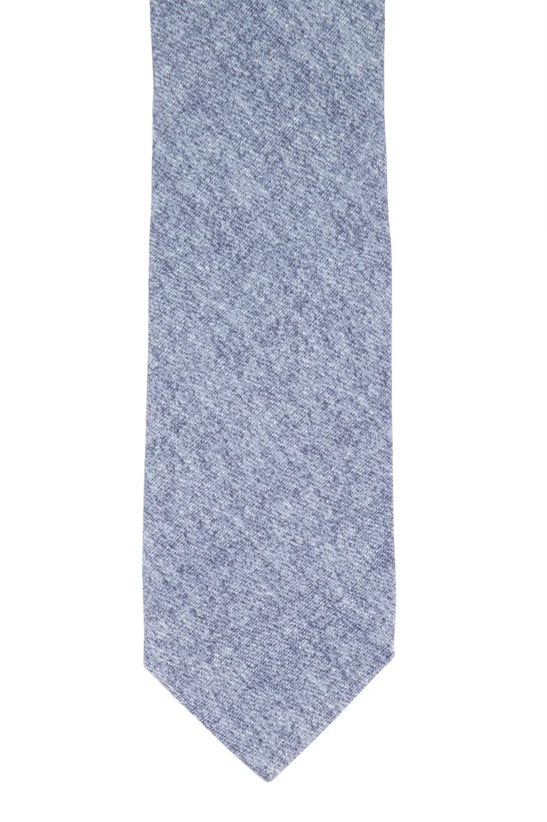 Profuomo stropdas blauw geprint zijde