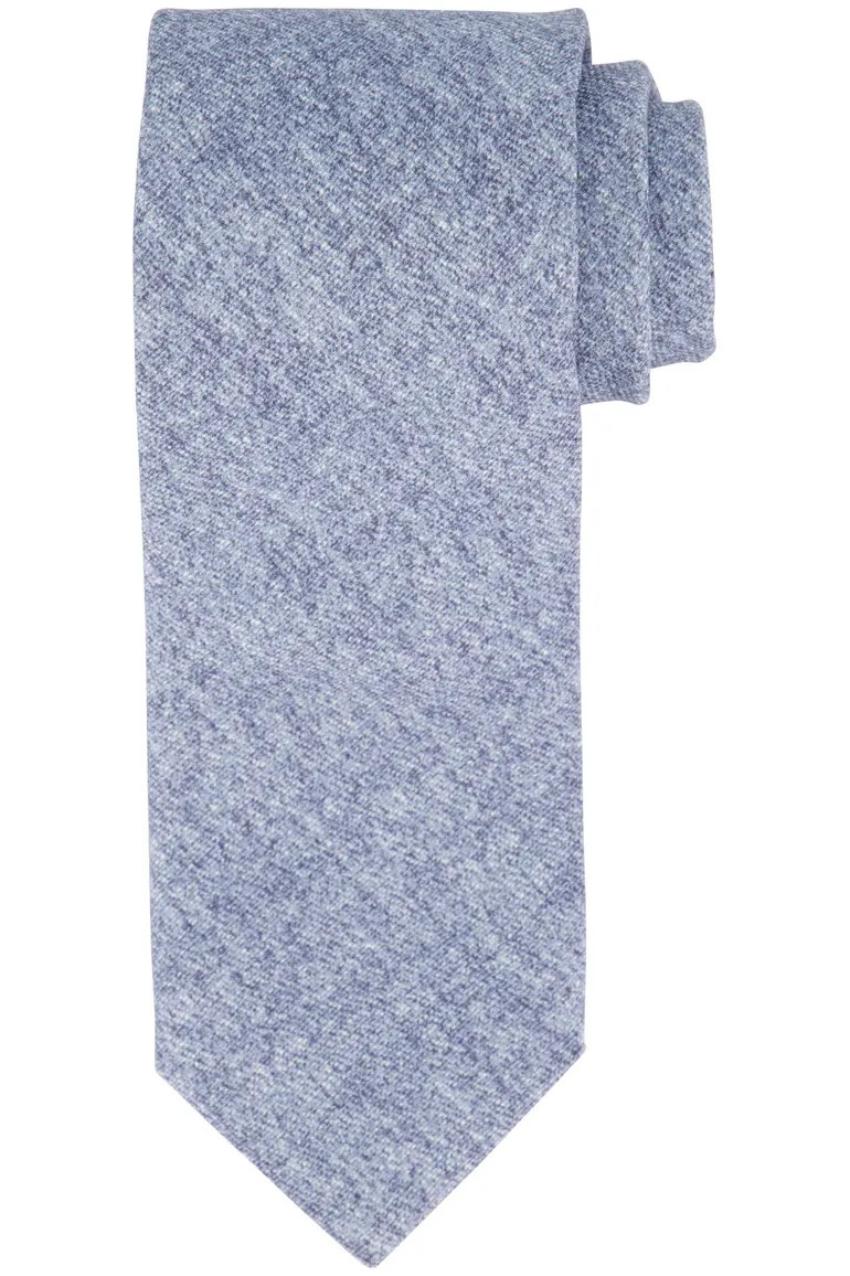 Profuomo stropdas blauw geprint zijde