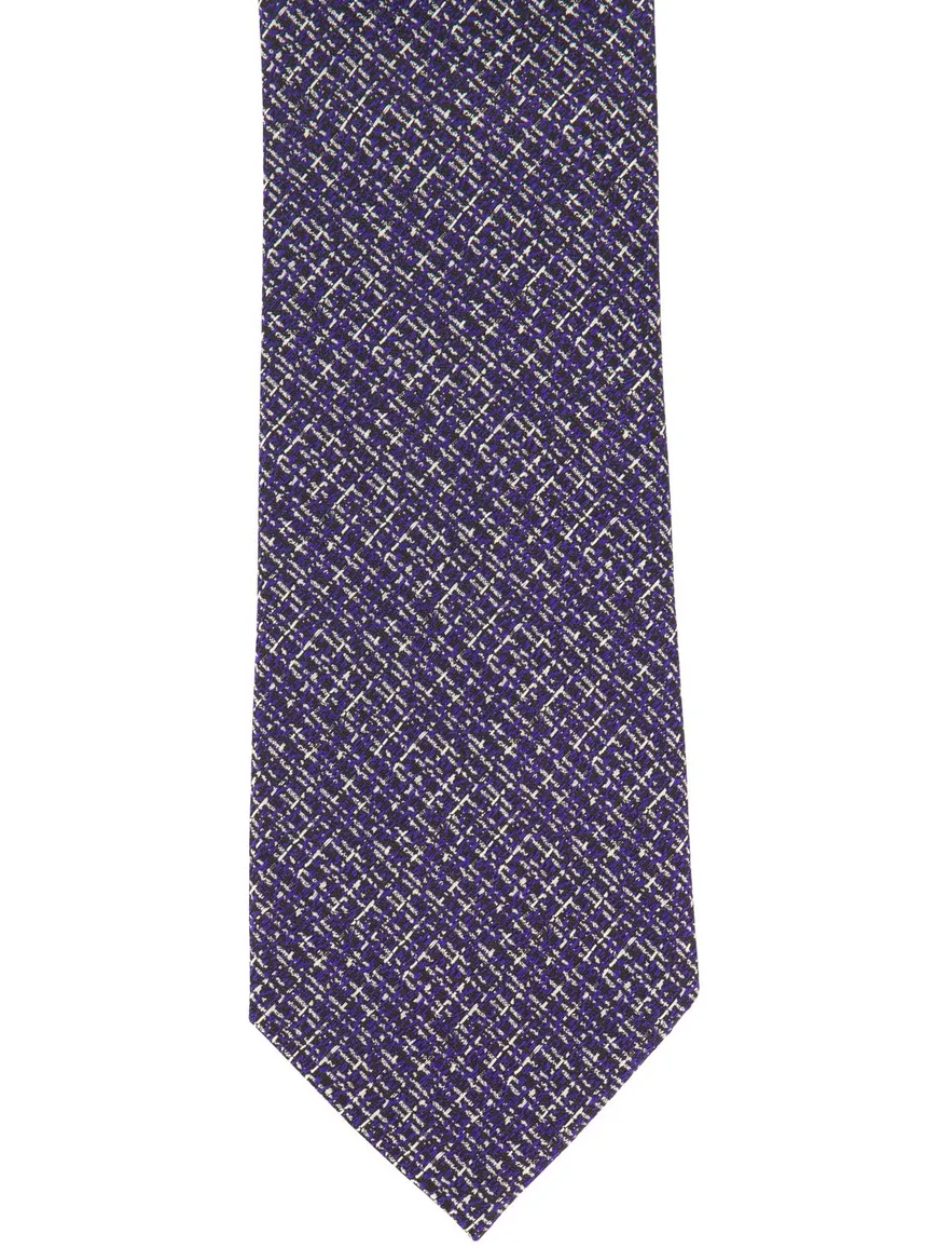 Profuomo stropdas blauw geprint zijde