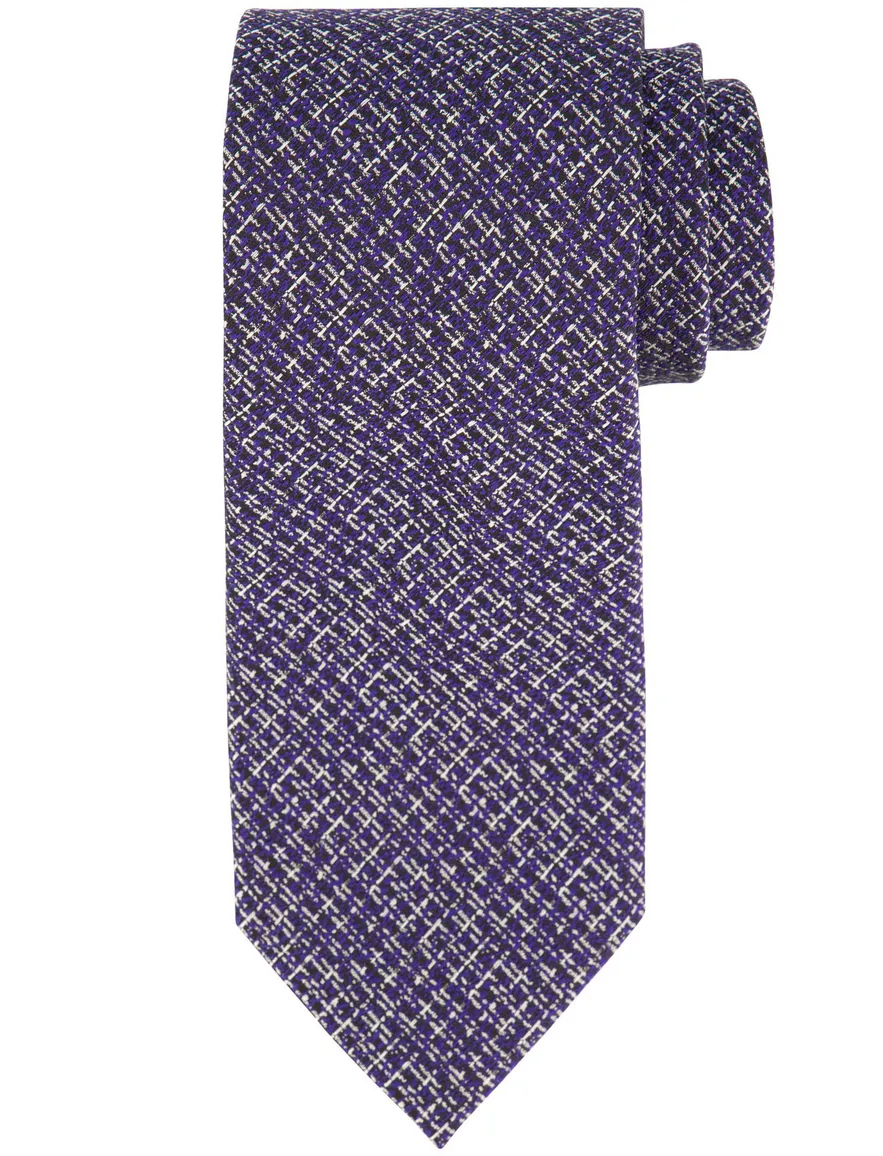 Profuomo stropdas blauw geprint zijde