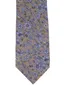 Profuomo stropdas blauw geprint met bloemen