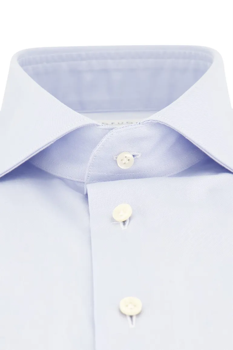business overhemd Profuomo lichtblauw effen katoen slim fit