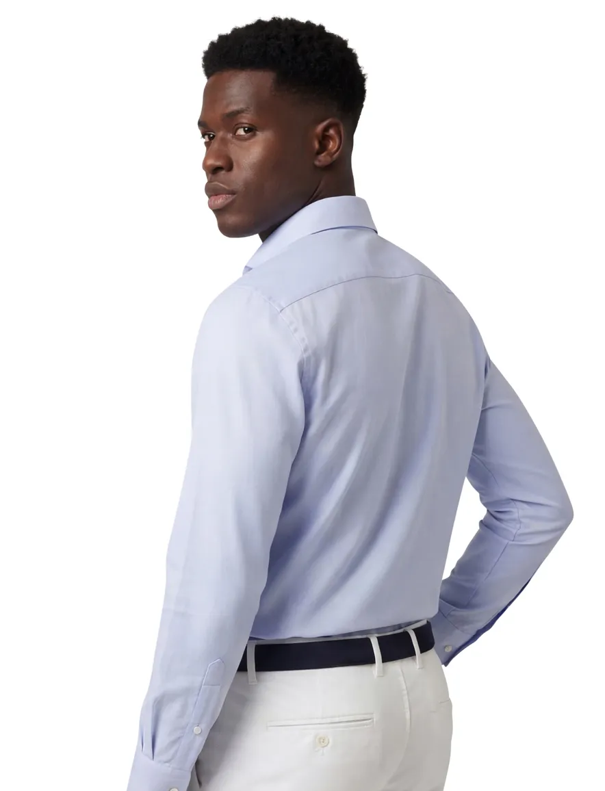business overhemd Profuomo lichtblauw effen katoen slim fit