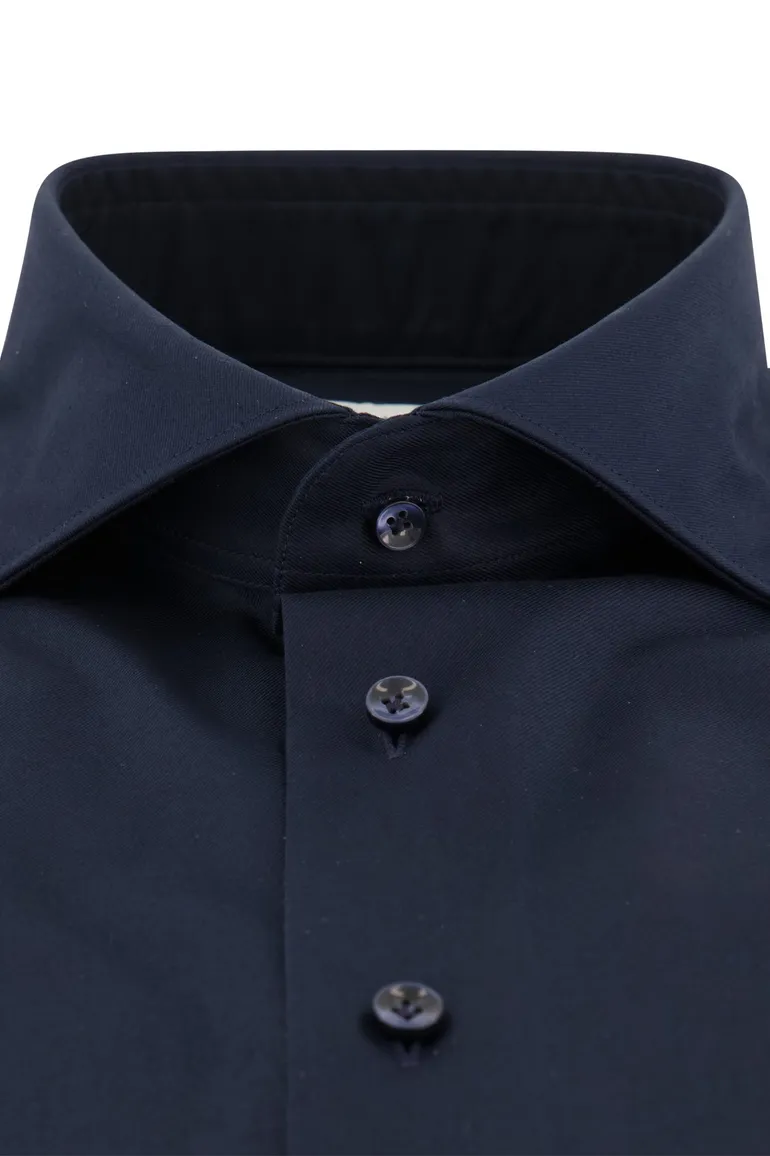 Profuomo overhemd slim fit donkerblauw effen