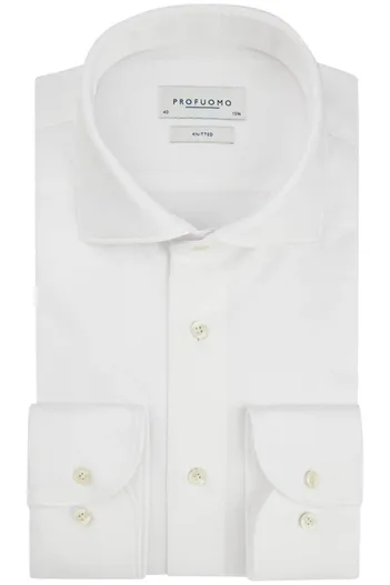 Profuomo Overhemd Profuomo Slim Fit wit knitted