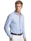 Profuomo overhemd lichtblauw knitted