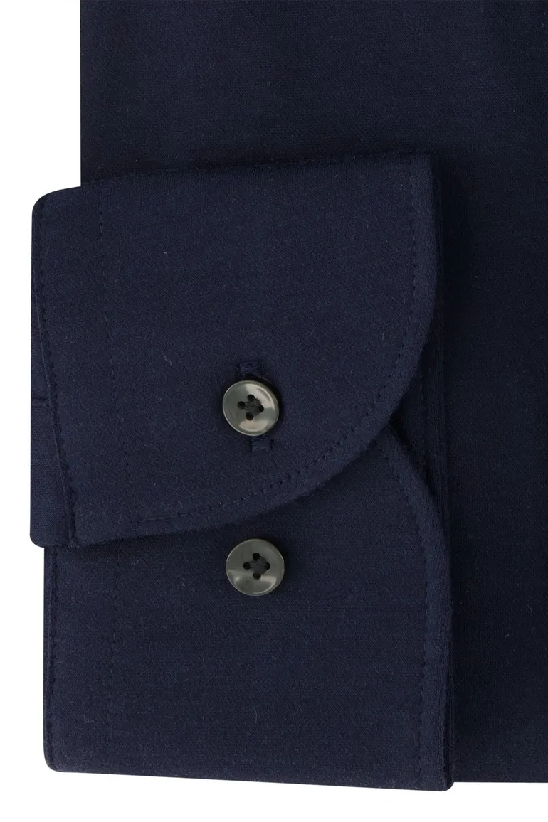 business overhemd Profuomo donkerblauw effen katoen slim fit