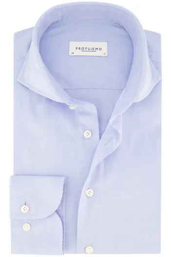 Profuomo Profuomo overhemd lichtblauw effen katoen slim fit