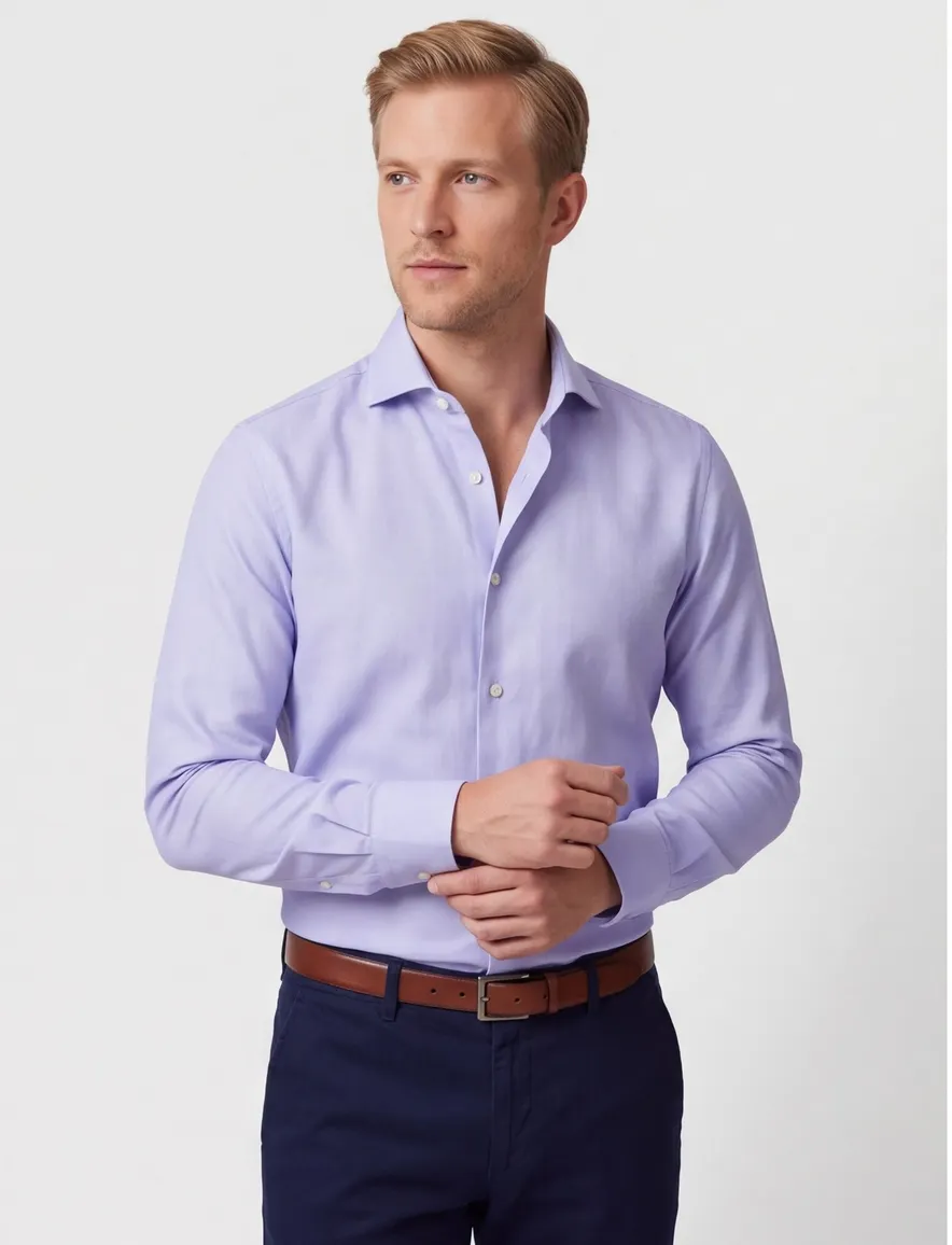 Profuomo business overhemd slim fit lichtblauw