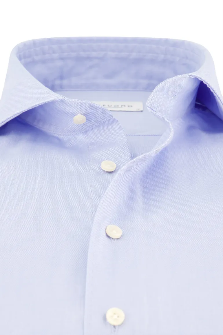 business overhemd Profuomo lichtblauw effen katoen slim fit