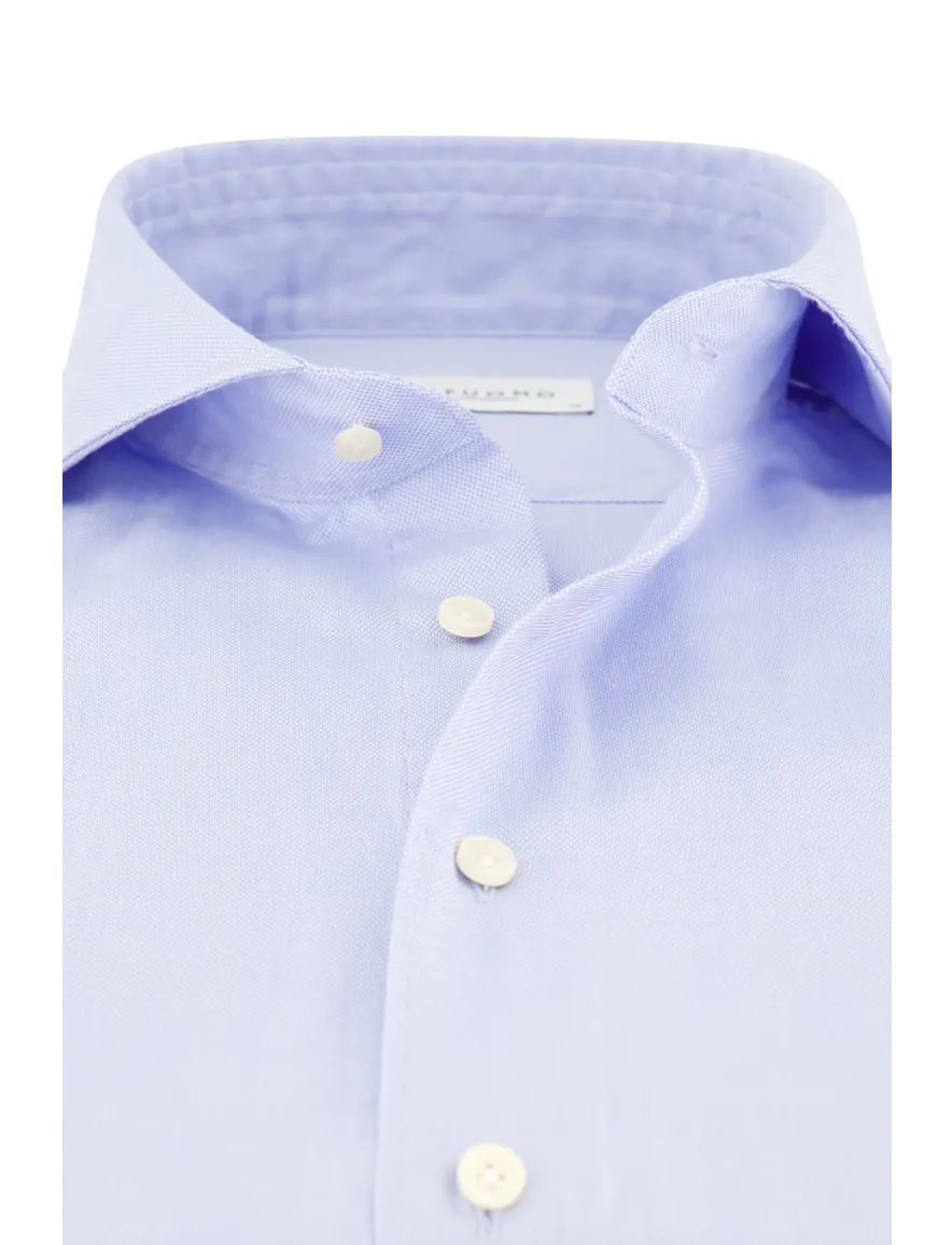 business overhemd Profuomo lichtblauw effen katoen slim fit