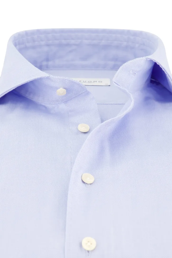 Profuomo overhemd lichtblauw effen katoen slim fit
