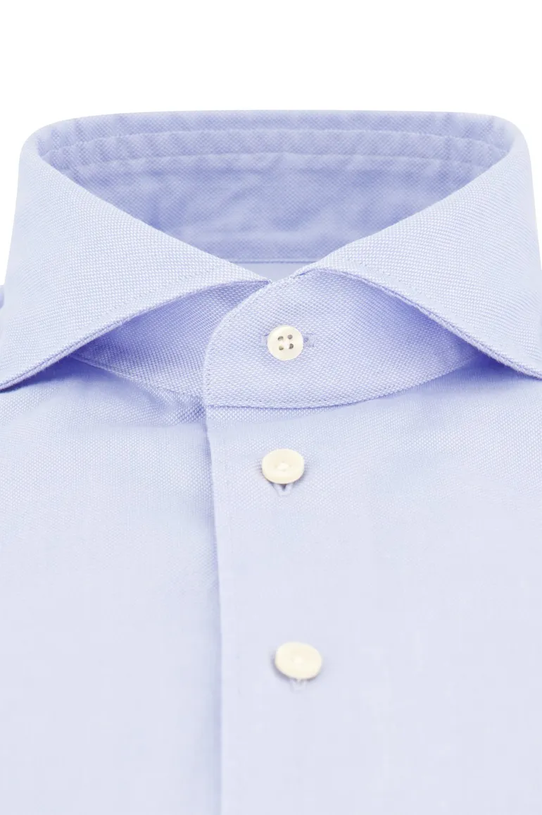 business overhemd Profuomo lichtblauw effen katoen slim fit