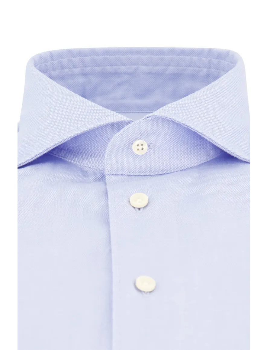 business overhemd Profuomo lichtblauw effen katoen slim fit