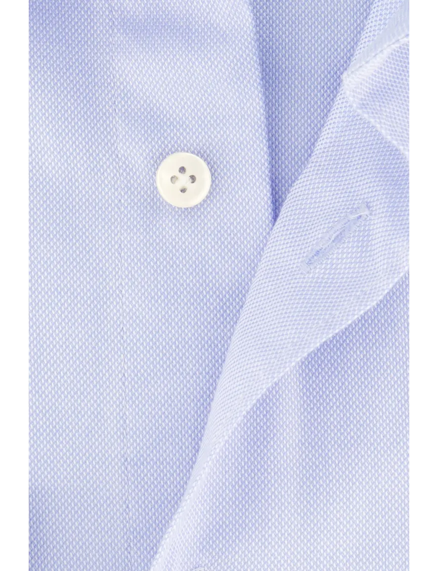 business overhemd Profuomo lichtblauw effen katoen slim fit