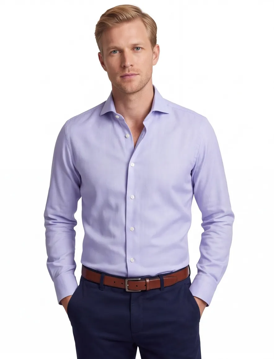 Profuomo business overhemd slim fit lichtblauw