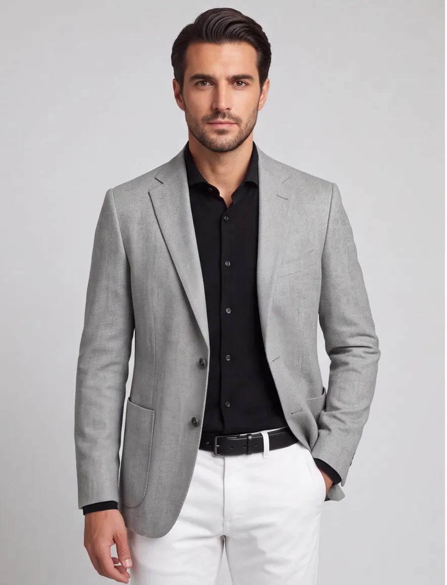 Eduard Dressler colbert Sendrik lichtgrijs Slim Fit